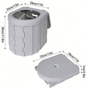 Toilette portable pliable pour le camping, à fixer sur la voiture, écologique, utilisation en extérieur, anti-odeurs, antidérapante, toutes saisons - Product Image 2