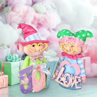 Zaves 10 ''bunte Elfen figur niedliche Freude Liebes zeichen für Weihnachts ferien & Neujahrs party Dekor Fabrik Großhandel