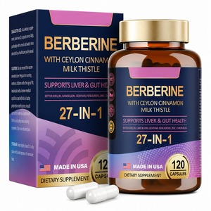 120 Cápsulas de Berberina con Extracto Herbal Complejo 27 en 1 con Canela de Ceilán y Cardo Mariano, Suplemento Dietético para Adultos - Product Image 2