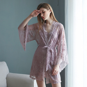 Pigiama Floreale Sexy in Pizzo per Donna Taglie Forti - Lingerie da Notte all'Ingrosso - Product Image 5