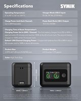 SYMIK Boîte de charge rapide à affichage intelligent Mode de batterie externe portable Insta 360 X5 Hub pour Insta 360 X5 Pièces de batterie Accessoires
