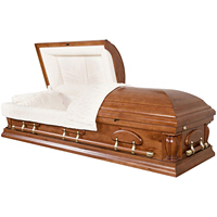 Venta Directa de Fábrica, Artículos Funerarios, Ataúdes Estilo Americano, Ataúdes de Madera de Nogal Macizo para Funeral