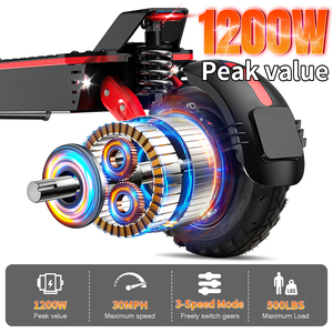 สกู๊ตเตอร์ไฟฟ้าสำหรับผู้อยู่อาศัยในอพาร์ตเมนต์ รุ่น Dirt <span class=keywords><strong>Rocket</strong></span> T9 48V มอเตอร์คู่ ไฟ LED มอเตอร์ 750W ระยะทาง 30-40 กม. พับได้ รับน้ำหนักได้ 150 กก. - Product Image 3