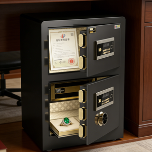 Caja Fuerte H80 A3 con Doble Puerta, Cerradura Electrónica con Huella Dactilar, Contraseña y Llave, Caja Fuerte de Acero para <span class=keywords><strong>Hogar</strong></span>, Escuela, Hospital, Banco, Hotel - Product Image 2