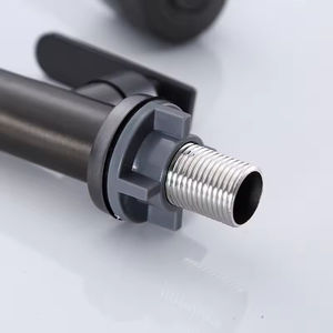 <span class=keywords><strong>Robinet</strong></span> de cuisine à levier unique en zinc à bas prix, <span class=keywords><strong>flexible</strong></span>, plaqué noir, montage mural, <span class=keywords><strong>robinet</strong></span> de cuisine à eau froide unique - Product Image 6