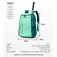 Sac à dos de tennis personnalisé avec logo, compartiment imperméable pour chaussures, pochette pour ordinateur portable, sac à dos de sport multifonction unisexe OEM ODM
