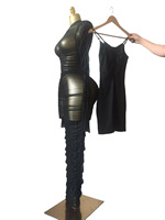 Robe longue transparente pour femme, 6 couleurs, manches longues, grande taille, avec robe intérieure, du S au 2XL
