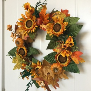 <span class=keywords><strong>Couronne</strong></span> <span class=keywords><strong>de</strong></span> tournesol pour suspension murale, fournitures <span class=keywords><strong>de</strong></span> décoration, pour <span class=keywords><strong>porte</strong></span> d'entrée, vente en gros, mariage - Product Image 5