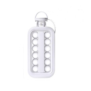Bouteille d'eau <span class=keywords><strong>à</strong></span> glaçons 2 en 1 avec paille pour Cool Summer Zero Touch Press pour Coffee Juice Gym Outdoor Travel Ice Cube Tray - Product Image 5