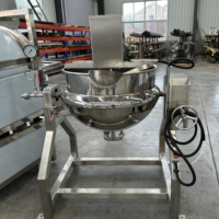 Marmite électrique à confiture 50L-1000L litre bouilloire à chemise vapeur avec agitateur automatique