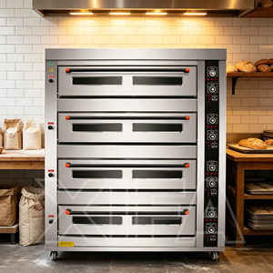 Nouveau four à gaz commercial à 4 étages - Contrôle numérique - Fonctionnement automatique - Grande capacité - Machine industrielle pour la cuisson du pain et des gâteaux - Product Image 6