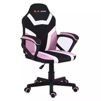 Chaise de jeu rose moderne en promotion pour enfants et bureau à domicile – Confortable, hauteur réglable, pliable, base pivotante en nylon