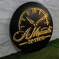 Enseignes lumineuses LED dorées personnalisées, signalétique 3D rétroéclairée, enseigne de devanture de magasin, lettres en relief en métal et acrylique avec logo