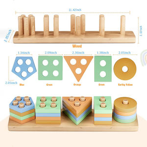 Jouets en bois pour enfants, cadeaux d'<span class=keywords><strong>anniversaire</strong></span> pour garçons et filles d'<span class=keywords><strong>un</strong></span> <span class=keywords><strong>an</strong></span> - Product Image 6