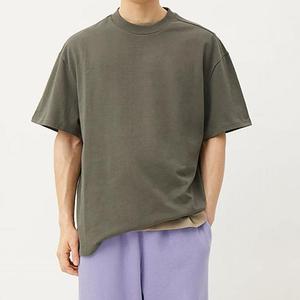 เสื้อยืดทรงหลวมแบบดรอปโชว์เดอร์ ผ้าหนา คุณภาพสูง สไตล์สตรีทแวร์ ดีไซน์เนอร์ ผลิตจากผ้าฝ้าย 100% ทรงบ็อกซี่ สำหรับผู้ชาย - Product Image 1