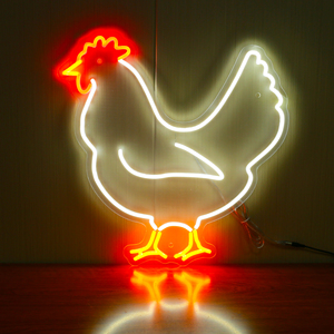 Letrero Luminoso Personalizado con Letras Iluminadas, Publicidad Acrílica de Bienvenida, Letreros de Neón LED con Forma de Gallina, Fabricación - Product Image 4