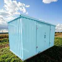 Conteneur de stockage modulaire en kit avec porte battante, unité de stockage portable en acier robuste