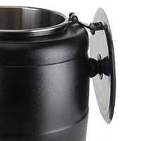 Chauffe-soupe commercial Youmi Cube 10L, électrique, contrôle automatique de la température 60-80°C, acier inoxydable noir, classe énergétique A++