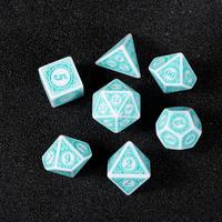 Dés polyédriques en acrylique durable, lot complet de 7 pièces, dés géométriques, numéros personnalisés imprimés pour jeux de table, stock en gros pour magasins