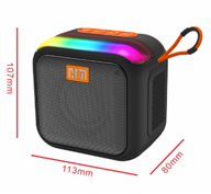 Mini altavoz portátil impermeable RGB de 8W con soporte para teléfono Subwoofer y Radio, para fiestas al aire libre, batería de fuente de alimentación - Product Image 2