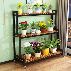 Trang trí ban công hoa hiển thị rack, Multilayer thang hoa bằng gỗ giá - Product Image 1
