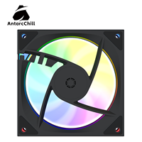 Ventilateur d'ordinateur silencieux AntarcChill noir 120 mm, ventilateur de jeu à roulement fluide, plastique, durée de vie de 40 000 heures pour boîtier d'ordinateur, processeur