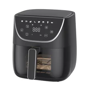 5L Stainless Steel Digital Double Air Fryer 9L Oven With Dual Basket Electric Deep Air Fryer Kitchen Appliance