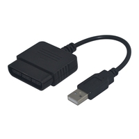 Cable Convertidor de Controlador USB para PS2 DualShock a PC con Conectores USB-A y PS/2