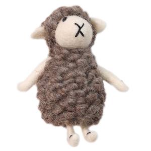 Petite brebis décorative en feutre de laine moderne, petit pendentif fait à la main, décoration murale suspendue DIY - Product Image 1