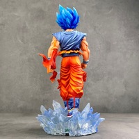 Figura de Anime de 33 cm DBZ Dragon JT Super Saiyan Son Goku con Luz, Estatuilla de PVC, Estatua de Plástico, Modelo de Juguete, Muñeco Figuras