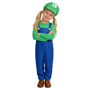 Disfraz de Halloween para Niños de Mario/<span class=keywords><strong>Luigi</strong></span> - Conjunto de Mono con Sombrero y Camiseta - Product Image 4