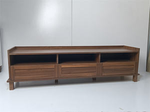 מעמד טלוויזיה מודרני מעץ עם שלוש מגירות לסלון, יחידת טלוויזיה לסלון, ארון טלוויזיה לסלון - Product Image 4