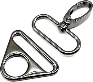 Crochets pivotants avec anneau en D, boucles coulissantes pour la fabrication de sangles de sacs à main, clips pivotants pour lanières, fermoirs mousquetons - Product Image 1