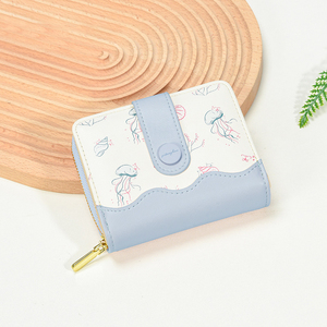 New Japanese Style Jellyfish Pattern Women's <b>Wallet</b> High-End Multi-Card Slot Zipper Coin Purse for Girls - Product Image 3
