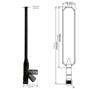 Antenna a Paletta in Gomma Flessibile Personalizzabile, Banda Completa 617-7125MHz, 2G-5G, LoRa, WiFi, GPS, Verticale, 50 Ohm, RP- - Product Image 6