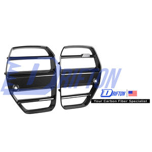 Rejilla frontal de fibra de carbono seca estilo ST para BMW G80 M3 G82 M4 2020-2024 - Product Image 1