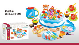 ชุดของเล่น<span class=keywords><strong>ทำ</strong></span><span class=keywords><strong>อาหาร</strong></span>เค้กสำหรับเด็ก พร้อมเทียนเรืองแสง ของเล่นเสริมสร้างจินตนาการสำหรับเทศกาลวันหยุด - Product Image 4