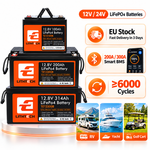 แบตเตอรี่ลิเธียมไอรอนฟอสเฟต BMS 200A 300A EU 12v 24v สำหรับเก็บพลังงานภายในบ้าน 100ah 150ah 200ah - Product Image 6