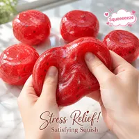 Jouet anti-stress souple et moelleux en EVA, fait main, en forme de pastèque, à récupération lente, modèle de simulation de fruit réaliste, cadeau pour adulte