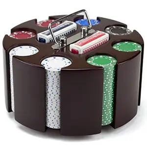 新到定制赌场印刷扑克筹码套装礼品室内赌博和派对游戏