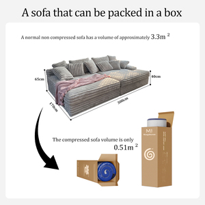 Compression Set Pure Sponge Vacuum Roll Packed Foam <b>Bed</b> Type <b>Modern</b> Living Room Compressed Furniture OEM Factory - Product Image 2
