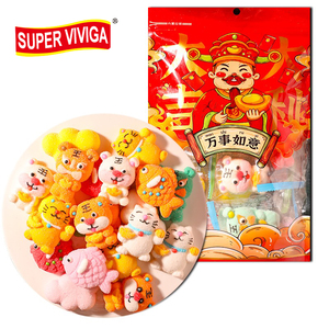 Zucchero filato di marshmallow del fumetto variopinto delizioso di progettazione divertente halal dell'oem per i bambini - Product Image 1