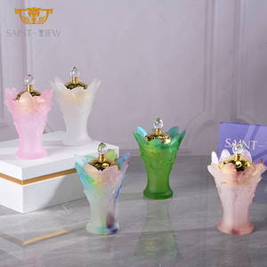 SAINT-VIEW-Mini quemador de incienso para eventos, H14 cm, Eid, Ramadán, cristal rosa, <span class=keywords><strong>Bakhoor</strong></span>, Mubkhar - Product Image 1