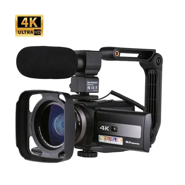 Video kamera 4K kamera vyoutube kamera için YouTube otomatik odaklama 48MP 60FPS 4.0 "dokunmatik ekran 18X dijital yakınlaştırma kamerası