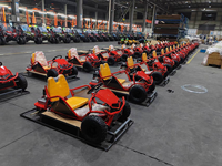 Buggy tout-terrain à essence K1 MINI 80cc pour enfants, karting JF152, moteur 4 temps refroidi par air, transmission par chaîne, double roues motrices, buggy des dunes