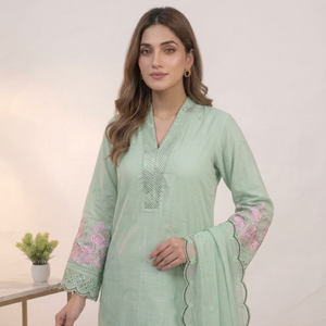 Ensemble de 3 pièces brodées pakistanaises pour femmes - Product Image 3