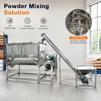 Mélangeur de poudre automatique en acier inoxydable de qualité alimentaire, mélangeur à ruban horizontal industriel pour poudre de café instantané
