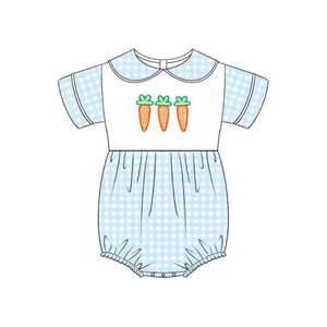 SR3362 CUSTOM Infant Baby naranja pesca estampado niños venta al por mayor mameluco sin mangas mono niño conjunto - Product Image 3