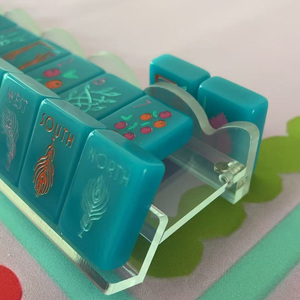 Rak Mahjong Amerika Anti-Selip dengan Penggeser Magnetik 4-Pak Rak Akrilik Transparan 20 Inci Rak Mahjong Mewah Premium Tahan Lama - Product Image 4