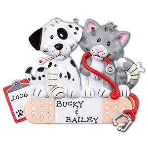 Ornement de noël, cœur My chien et <span class=keywords><strong>chat</strong></span>, ornements - Product Image 1